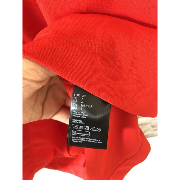 H&M Dress Women’s 6 Pearl Embellished Cuffs A Line Button Evening Classy - Picture 6 of 10